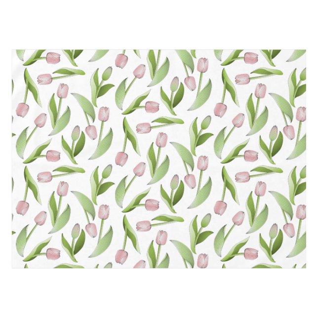 Nappe Tulipe rose moderne (Devant (Horizontal))