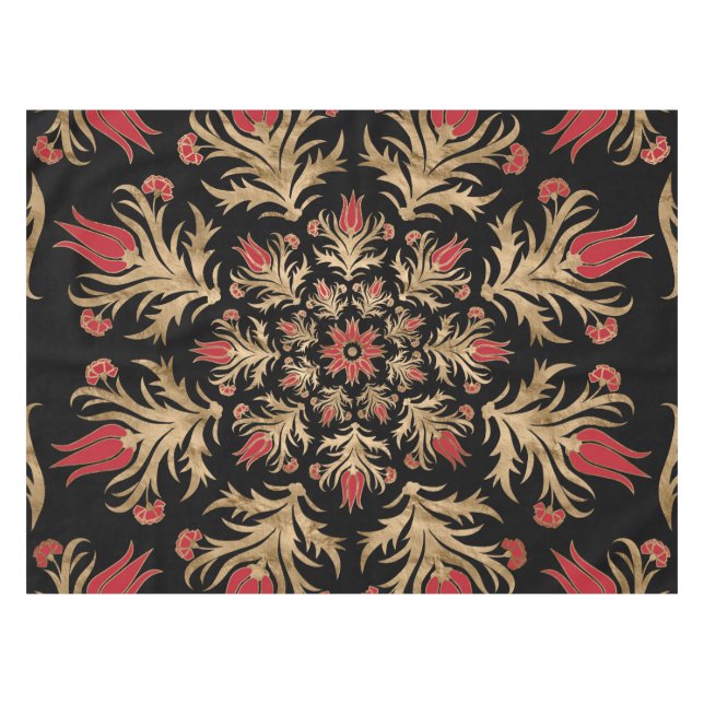 Nappe Tulipe turque - tuile de tabouret (Devant (Horizontal))