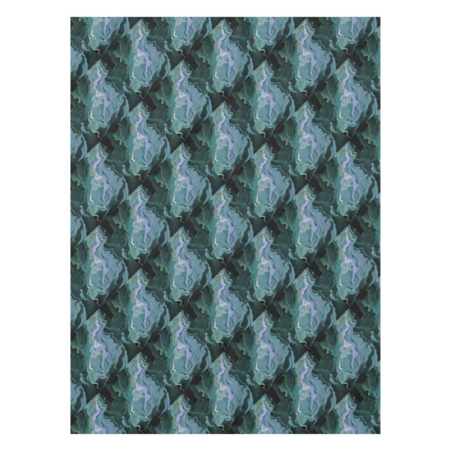 Nappe Turbulence bleue Acrylique pour l'art Abstrait (Devant)