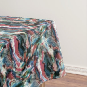 Nappe Turquoise Coral Bleu Rouge Aquarelle Flèches Art M