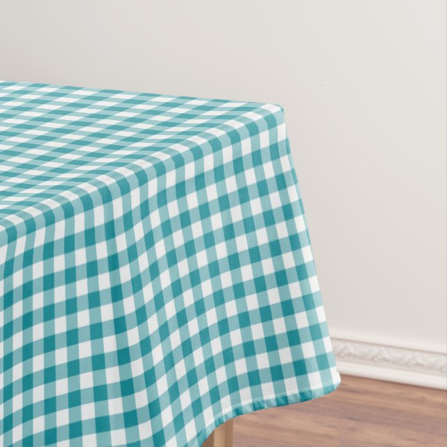 Nappe Turquoise et guingan blanc (In Situ)