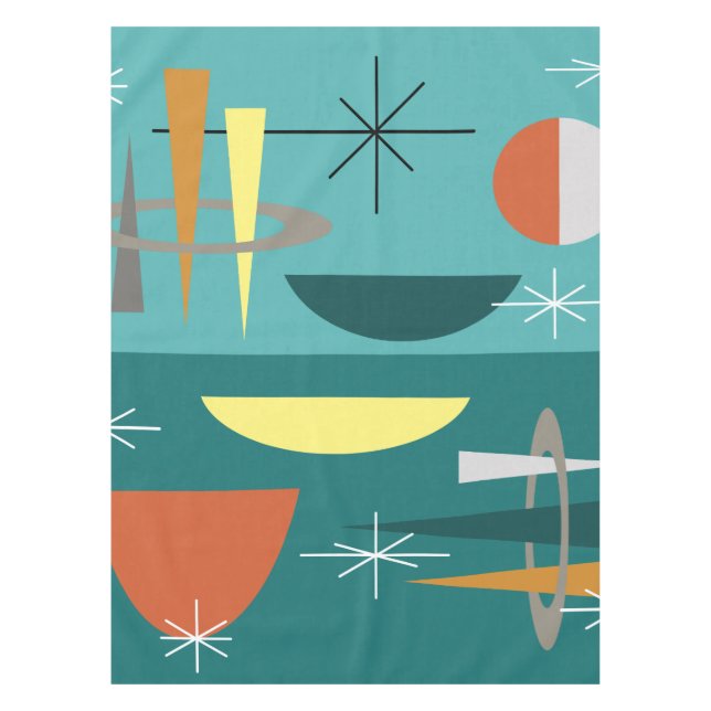 Nappe Turquoise Moderne Du Milieu Du Siècle (Devant)