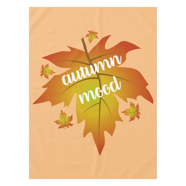 Nappe Typographie de l'humeur d'automne feuille d'érable (Devant)