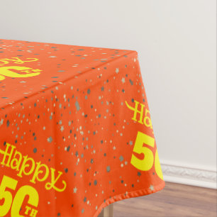 Nappe TYPOGRAPHIE JAUNE 50e anniversaire