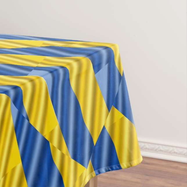 Nappe Ukraine Inspiration Bleu et Jaune Moderne Élégant (In Situ)