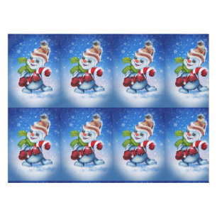 Nappe Un bonhomme de neige festif