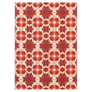 Nappe Un élégant motif floral en tissu rouge