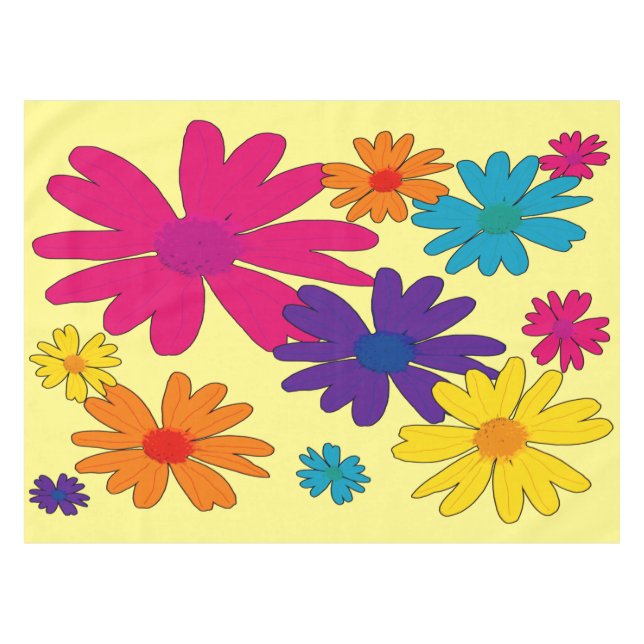 Nappe Un lit fleuri de fleurs marguerites (Devant (Horizontal))