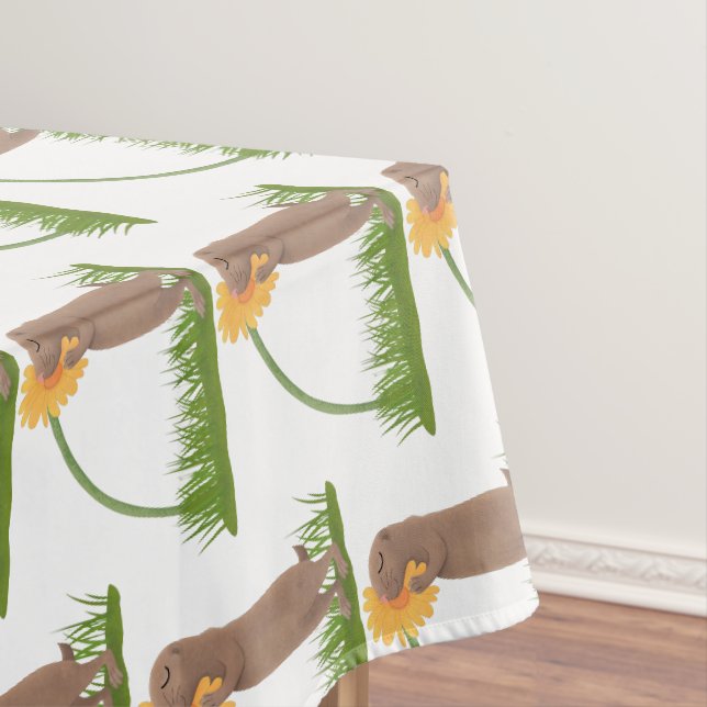 Nappe Un mignon chien de prairie reniflant la caricature (In Situ)