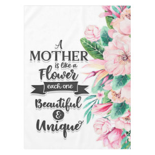 Nappe Une mère est comme un cadeau de fleurs, cadeau de