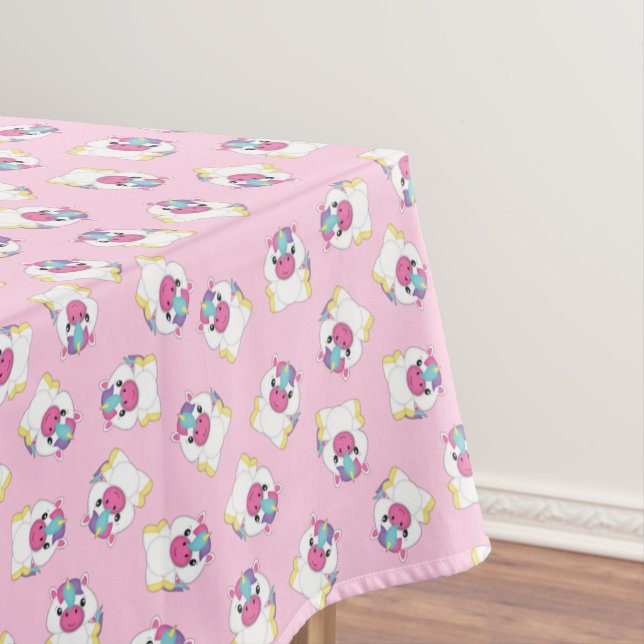 Nappe Unicorne Anniversaire fête rose (In Situ)