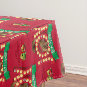 Nappe Vacances de Noël Joie au Motif des écureuils