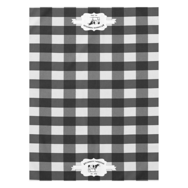 Nappe Vache de la ferme à plaid de Buffalo noir (Devant)