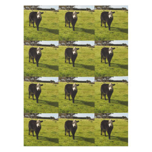 Nappe Vache Laine Noire À Visage Blanc,
