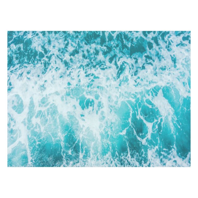 Nappe Vagues tropicales de l'océan bleu (Devant (Horizontal))