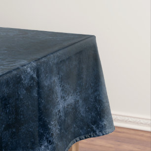Nappe Velvety Navy Damask   Bleu foncé Grunge Baroque