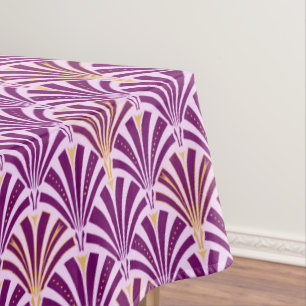 Nappe Ventilateur Art Déco motif - violet et orchidée