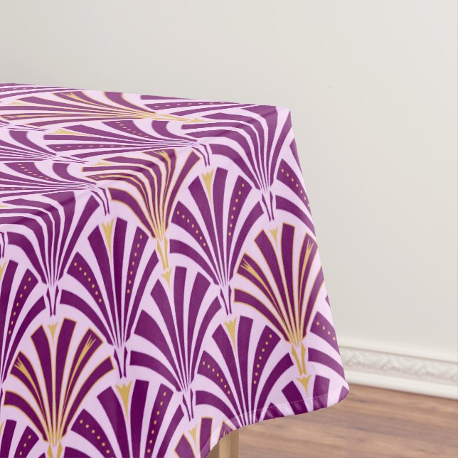 Nappe Ventilateur Art Déco motif - violet et orchidée (In Situ)