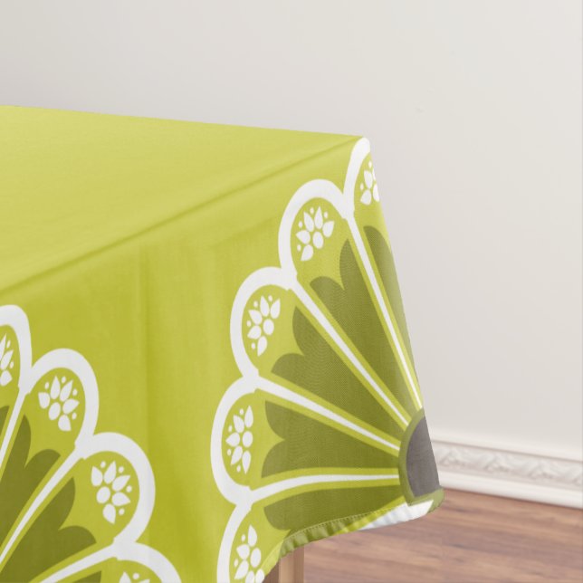 Nappe Ventilateurs espagnols vert olive (In Situ)