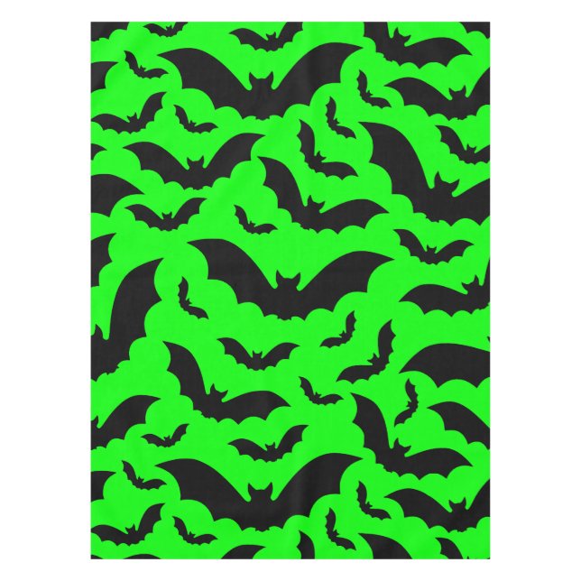 Nappe vert acide halloween chauves-souris vampires gothi (Devant)