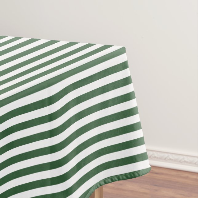 Nappe Vert chasseur et rayure blanche (In Situ)