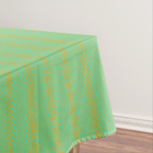 Nappe Vert clair et Motif orange