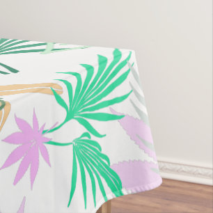 Nappe Vibes tropicales Feuilles Plantes Pastel Thème