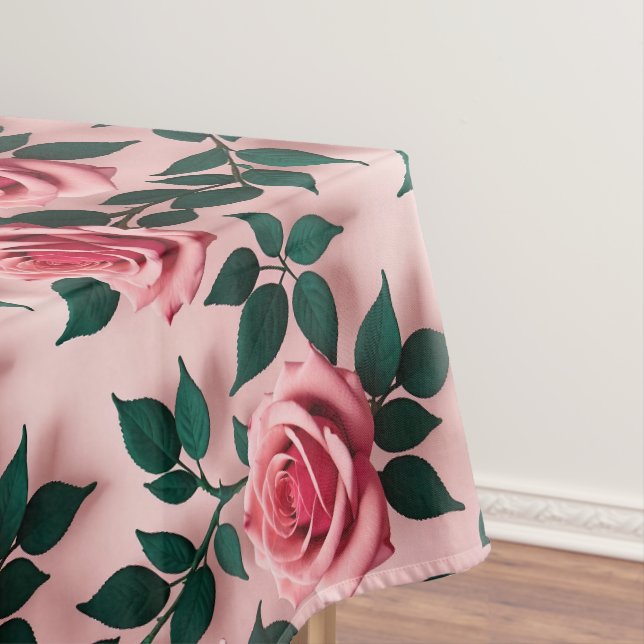 Nappe Vibrant Red Roses With Dark Green Leaves  (In Situ)