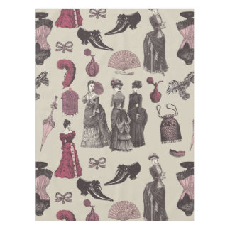 Nappe victorian era fashion women toile beige