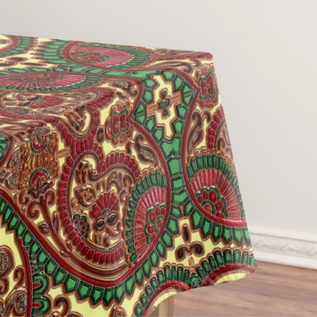 Nappe Victorian paisley pattern elegant red green gold (Créateur téléchargé)