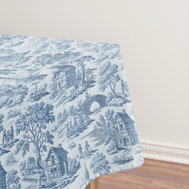 Nappe Village Toile Bleu (In Situ)