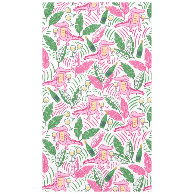 Nappe Vin d'alligator rose vert prépa (Devant)
