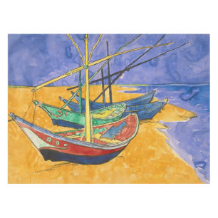 Nappe Vincent van Gogh - Bateaux de pêche sur la plage