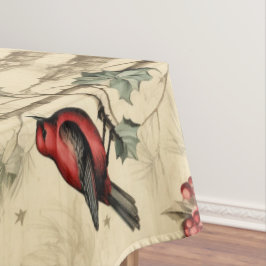 Nappe Vintage Christmas Blue Jay Red Mockingbird