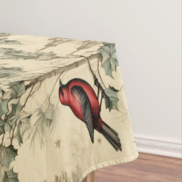 Nappe Vintage Christmas Blue Jay Red Mockingbird