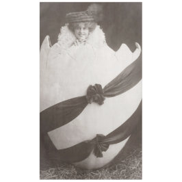 Nappe Vintage Dame aux oeufs de Pâques