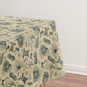 Nappe Vintage Motif tropical