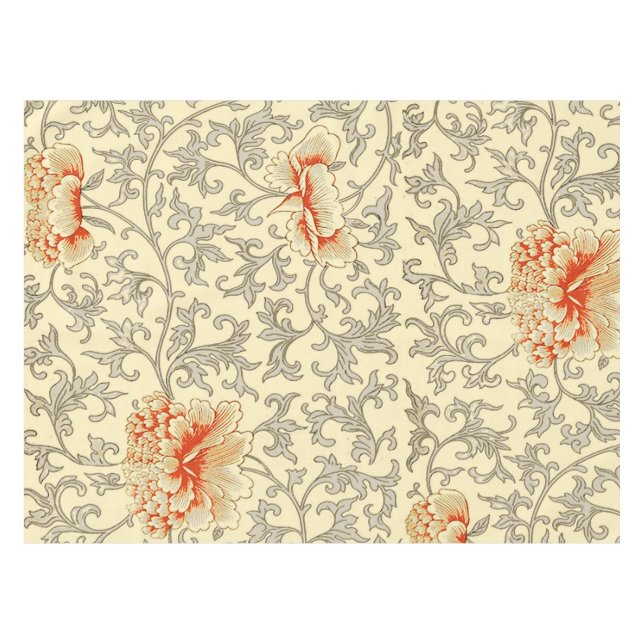 Nappe Vintage rose gris botanique (Devant (Horizontal))