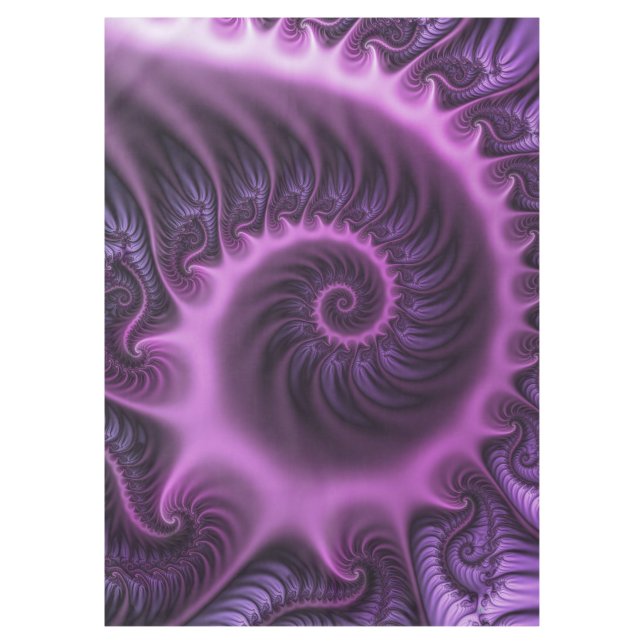 Nappe Vivid Cool Abstrait rose violet Fractal Art Spiral (Devant)