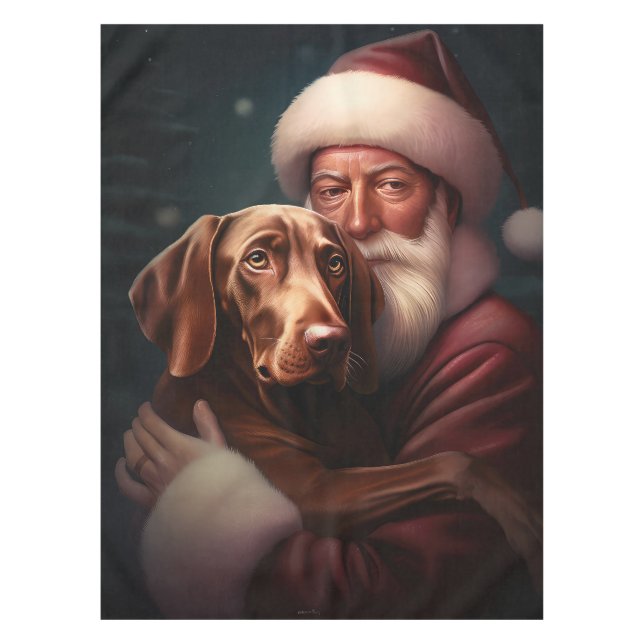 Nappe Vizsla avec Noël Festif du Père Noël (Devant)