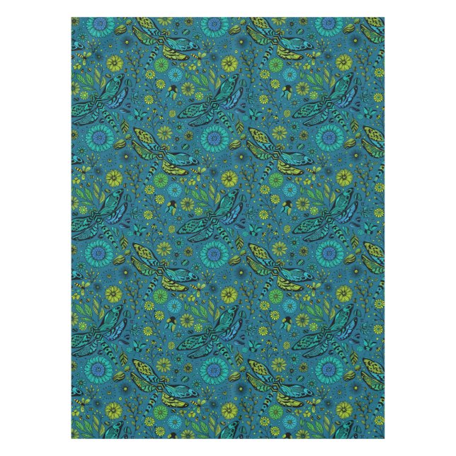 Nappe Voler, pilonner la libellule en bleu (Devant)