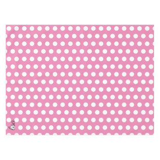 Nappe votre nom en rose et blanc points motif tendance