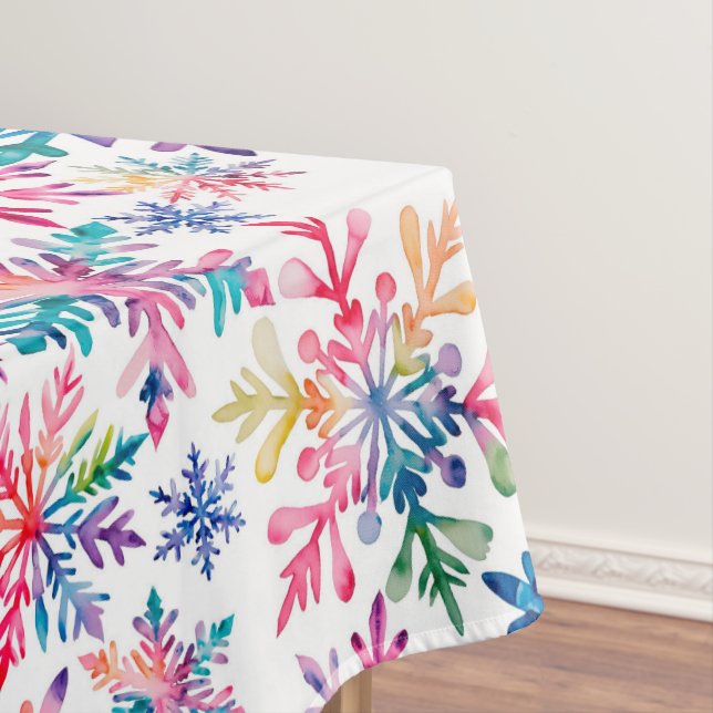Nappe Watercolor Snowflakes Pattern (In Situ)