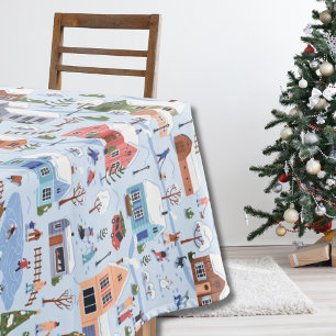 Nappe Whimsical Nordic Hygge Christmas Village Pastel