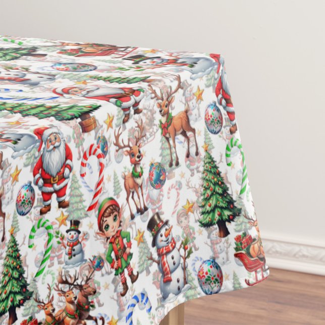Nappe White Background Christmas Decorative Pattern (Créateur téléchargé)