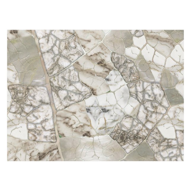 Nappe White Marble and Pearl Leaf structure (Devant (Horizontal))