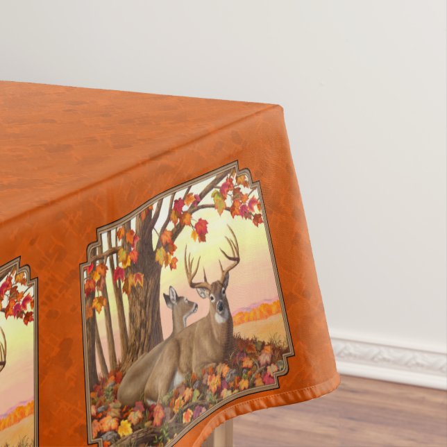 Nappe Whitetail Deer Maple Tree Autumn (In Situ)