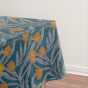 Nappe William Morris Inspiré Motif Floral Sombre