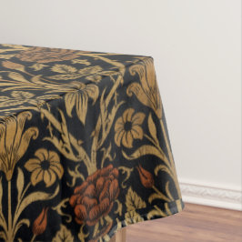 Nappe William Morris Rose rouge Vintage et Vine d'or
