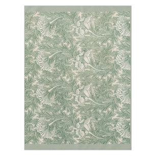Nappe William Morris tulip fond textile vert